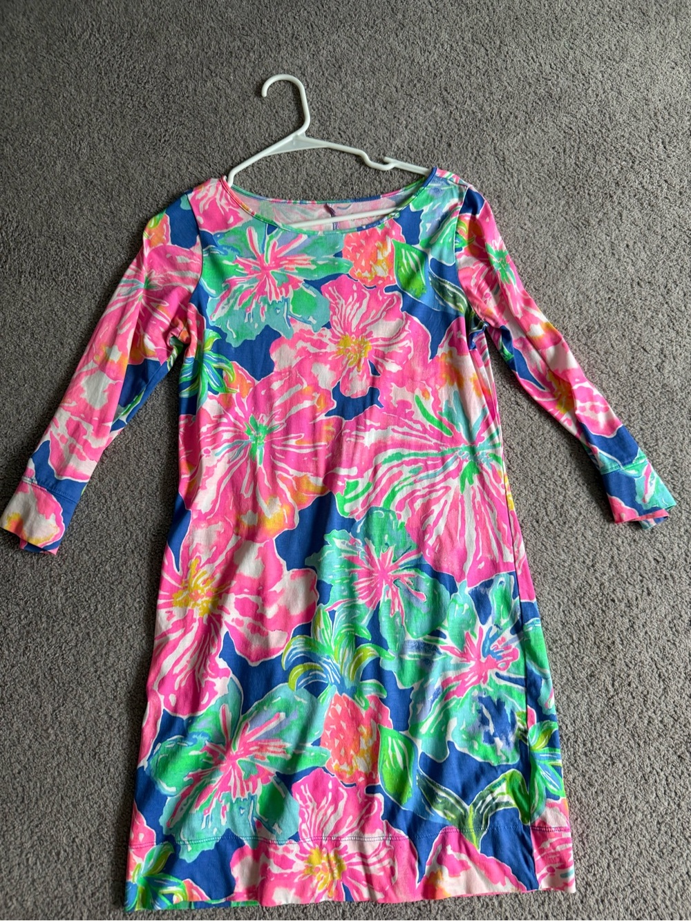 Lilly Pulitzer Girls' Floral Shift Dress - Pink, Blue & Green